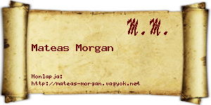 Mateas Morgan névjegykártya
